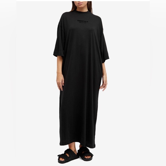 Fear of God Dresses & Skirts - NWT Fear of God Essentials Super Oversized Black T-Shirt Dress with Pockets Sz L